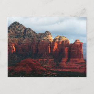 Cartão Postal Pote de Café Nublado Rocha em Sedona Arizona