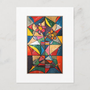 Cartão Postal Pote de Flor de Vidro Arrependido