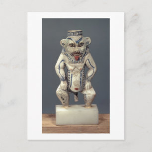 Cartão Postal Pote de Kohl, descrevendo o deus egípcio Bes do