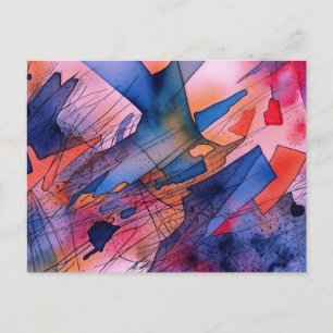 Cartão Postal "Potencial Libertado" Arte Abstrato Contemporâneo