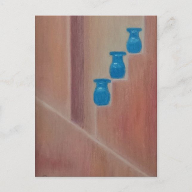 Cartão Postal Potes azuis (Frente)