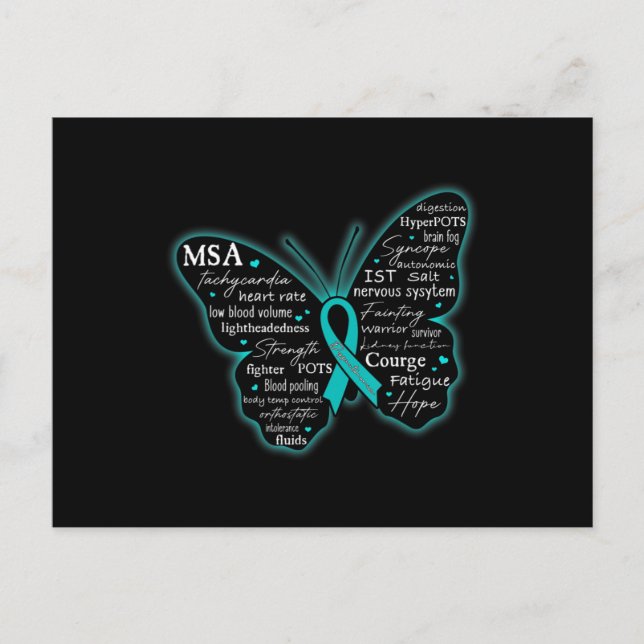 Cartão Postal Potes de Consciência da Disautonomia HyperPOTS NCS (Frente)