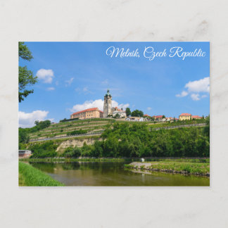 Cartão Postal Potscard do castelo Mělník na República Checa