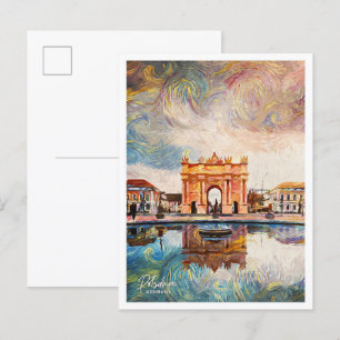 Cartão Postal Potsdam Alemanha Belo Paint Petrolífero
