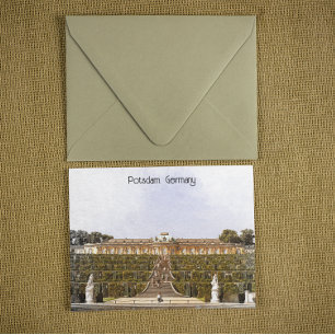 Cartão Postal Potsdam Germany Sanssouci Castle