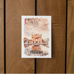 Cartão Postal Potsdam Germany Watercolor Painting