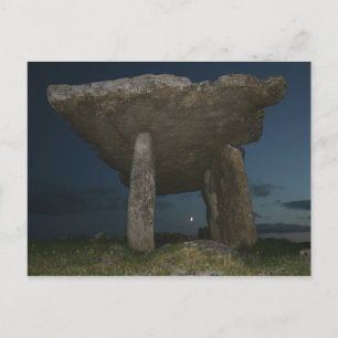 Cartão Postal Poulnabrone Dolmen à noite