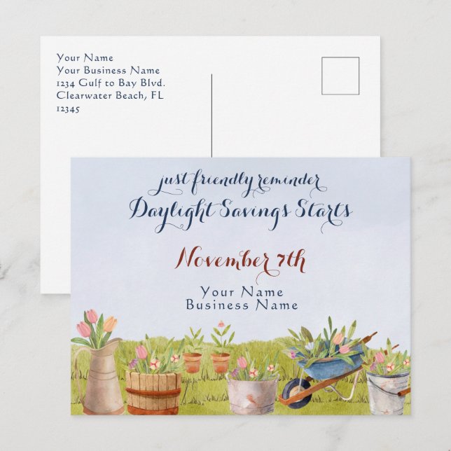 Cartão Postal Poupança no dia a noite recua nos negócios do lemb (Frente/Verso)