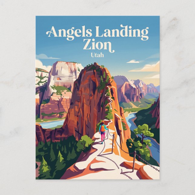 Cartão Postal Pouso dos Anjos Zion EUA (Frente)