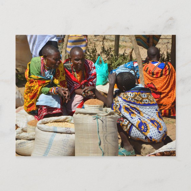 Cartão Postal Povo Maasai (Frente)