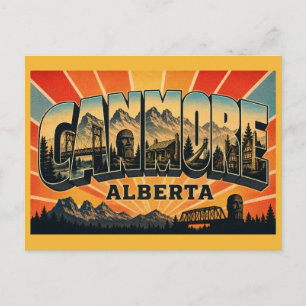 Cartão Postal Povoado Montanhoso de Canmore Alberta
