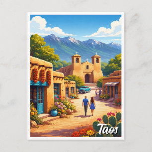Cartão Postal Povoado Taos Novo México