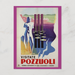 Cartão Postal Pozzuoli antiga cidade romana grega viagem da Itá