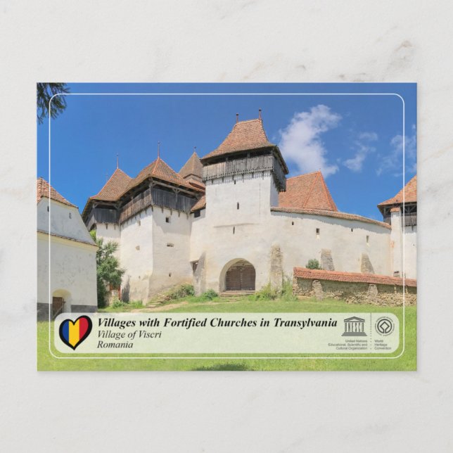 Cartão Postal PPC UNESCO - Postal de Viscri (Frente)