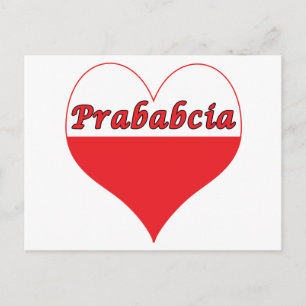 Cartão Postal Prababcia Coração Polonês