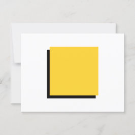 Cartão Postal Praça amarela Geométrica Bauhaus Clássica