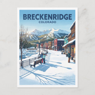 Cartão Postal Praça Blue River Plaza Breckenridge Colorado Viage