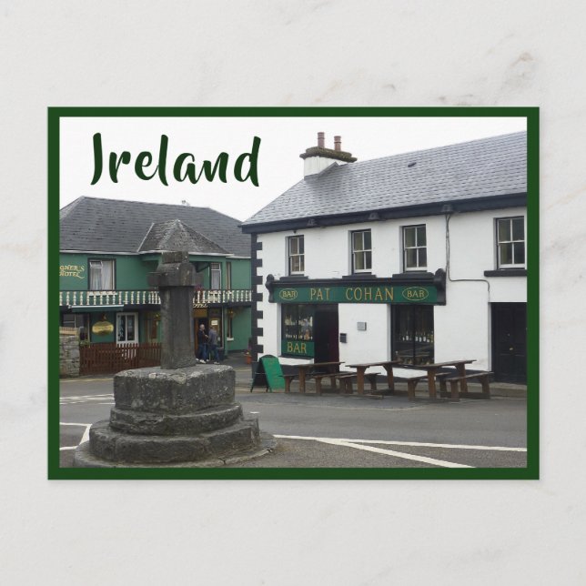 Cartão Postal Praça da Aldeia Cong (Homem Silencioso) com texto (Frente)