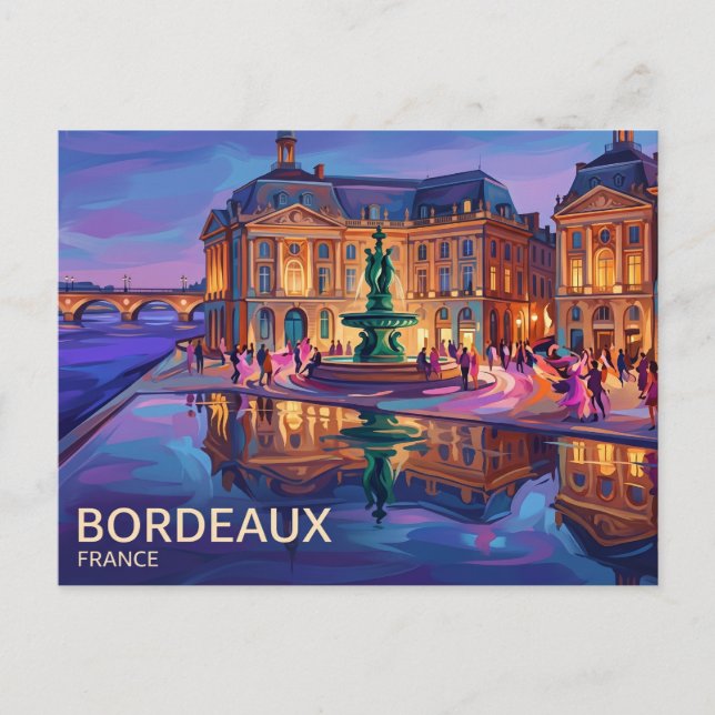 Cartão Postal Praça da Bolsa França (Frente)