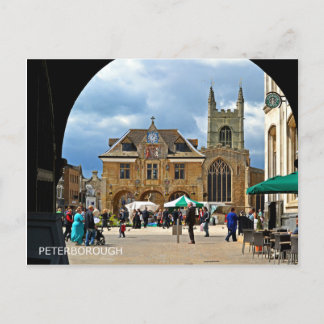 Cartão Postal Praça da Catedral de Peterborough