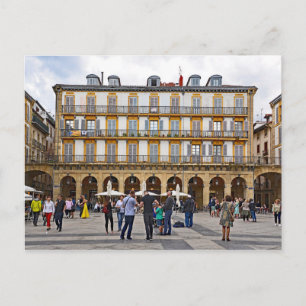 Cartão Postal Praça da Constituição em San Sebastian-Donostia