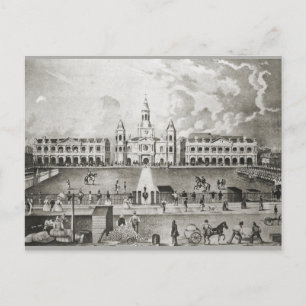 Cartão Postal Praça da Igreja Trimestre Francesa Antiga