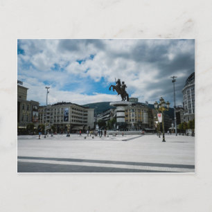 Cartão Postal Praça da Macedônia, Skopje