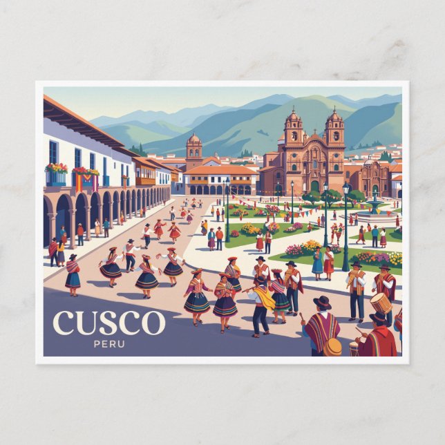 Cartão Postal Praça de Armas, Cusco Peru (Frente)