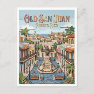 Cartão Postal Praça de Colón San Juan Porto Rico
