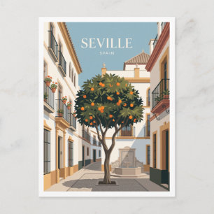 Cartão Postal Praça de Santa Cruz Sevilha Espanha