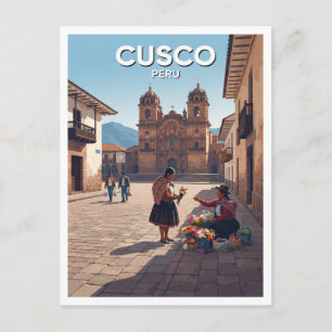 Cartão Postal Praça de São Francisco, Cusco Peru Lembrança