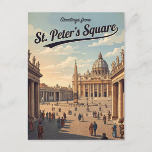 Cartão Postal Praça de São Pedro Cidade do Vaticano