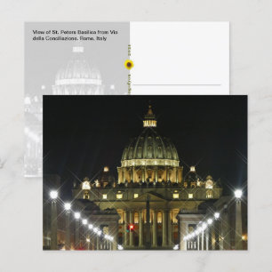 Cartão Postal Praça de São Pedro. Via della Conciliazione - cart