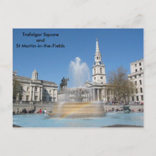 Cartão Postal Praça de Tralgar e Ruas Martin-in-the-Fields