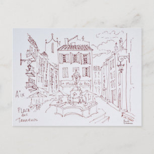 Cartão Postal Praça des Tanneurs   Aix en Provence, França