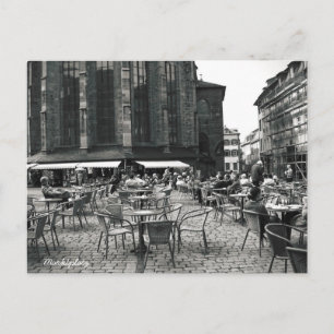 Cartão Postal Praça do Café Fotografia Preto e Branco
