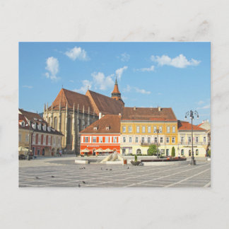 Cartão Postal Praça do Conselho de Brașov, Transilvânia, Romênia