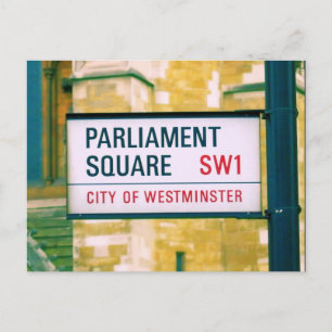 Cartão Postal Praça do Parlamento - Westminster - Londres - Car