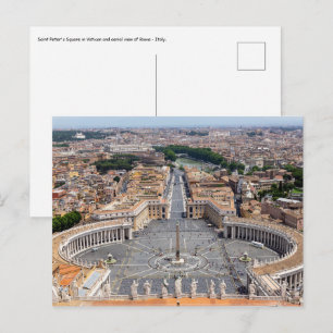 Cartão Postal Praça do Santo Peter em Vaticano e Roma