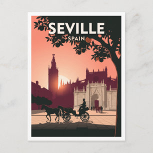 Cartão Postal Praça do Triunfo, Sevilha Espanha Presente