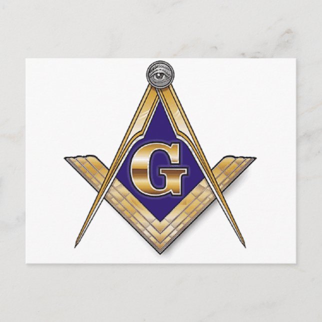 Cartão Postal Praça e Bússolas Azuis Discretas (Frente)