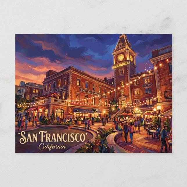 Cartão Postal Praça Ghirardelli EUA (Frente)
