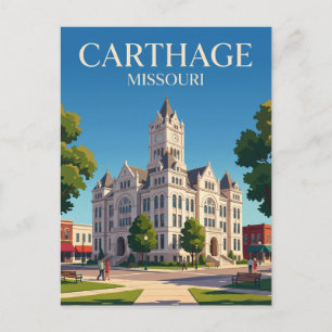 Cartão Postal Praça Histórica de Carthage Missouri
