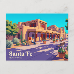 Cartão Postal Praça Histórica de Santa Fe EUA