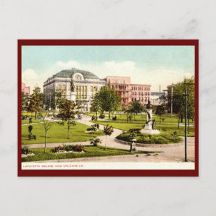 Cartão Postal Praça Lafayette, Nova Orleans 1907