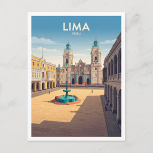 Cartão Postal Praça Maior de Lima Peru