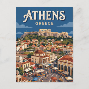 Cartão Postal Praça Monastiraki Atenas Grécia