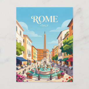 Cartão Postal Praça Navona Itália