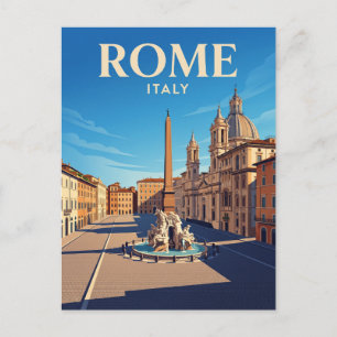 Cartão Postal Praça Navona Itália
