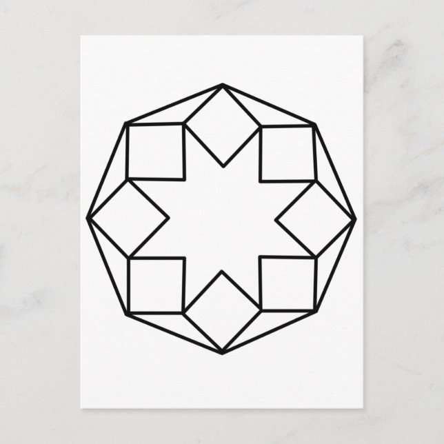 Cartão Postal Praça Octogonal (Frente)